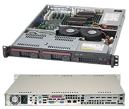 Supermicro SC811TQ-600, 1U RM, 2x HS SATA2+1x Slim CD&FDD Bays, 600W, 80+ P.S