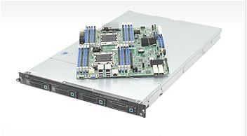 Quanta X12MS-3, 2x X9/8C, Video, 2x GB NIC, 4x 3.5" HS SATA2/3, IPMI, D3(512GB), 1U/650W, 80+