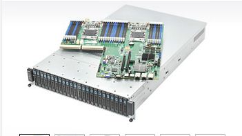 Quanta X22RQ-3E, 2x X9/8C, Video, 2x GB NIC, 12x 3.5" HS SATA+SAS Exp, IPMI, D3(768GB), 2U/1100W,80+