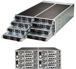 Super F617R2-R72+, 8x Nodes, 2x X9/8C,Video,2x GB NIC,6x 2.5" HS SAS2,IPMI,D3(512G),4U/4x 1620W,80+