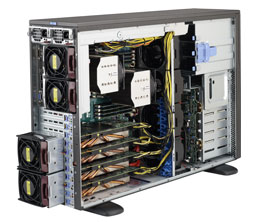 Super 7047GR-TRF-FC475,2x X9/8C,4xC2075 GPU,Video,2x GB NIC,8x HS,IPMI,D3(512G),Towr/1620W(1+1),80+