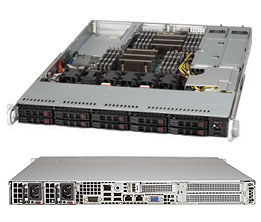 Supermicro SC116AC-R700W, 1U RM, WIO, 10x HS 2.5" SAS2/3(12Gb/s) Bays, 2x FH/1x LP Slot, R700W