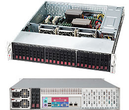 Supermicro SC216BAC-R920LP, 2U RM, 24x HS 2.5" SAS3(12Gb/s) Bays, 4xFH/3xLP, 920W(1+1), 80+