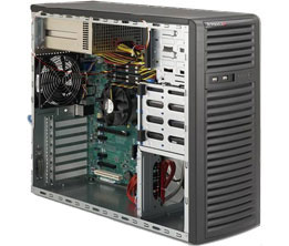 Supermicro CSE-732i-R500, Mid-Tower, 2x USB2.0, 4x 3.5" Int+2x 5.25"+1x 3.5" Ext Bays, R500W(1+1)
