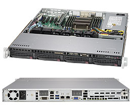 Super 5018R-M, C612/X10, Video, 2x GB(i350-AM2) LAN, 4x HS Bays, IPMI, DDR3/512GB,1U/350W
