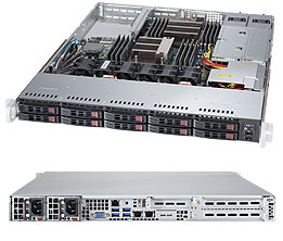 Super 1028R-WC1RT,2xE5-2600v4,WIO,Video,2x 10GB/X540,10x HS 2.5" SAS3(LSI3108),IPMI,D4(2TB),1U/R700W