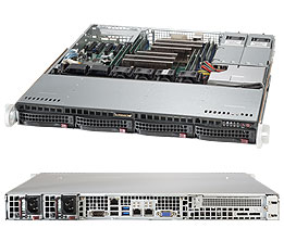Super 6018R-MTR, 2x E5-2600v4, Video, 2x GB/i210 LAN, 4x HS SATA3(C612)+R, IPMI, D4(1TB),1U/R400W