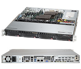 Super 6018R-MT, 2x E5-2600v4, Video, 2x GB/i210 LAN, 4x HS SATA3(C612)+R, IPMI, D4(1TB),1U/440W