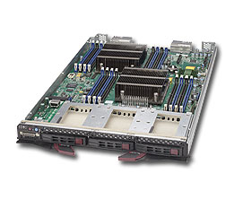 SuperBlade SBi-7428R-C3, 2x E5-2600v4, Video, 2x GB/i350, 3x HS 2.5" SAS3(LSI3108)+R,IPMI,D4(256GB)