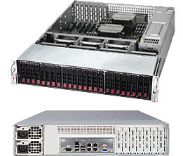 Super 2028R-E1CR24N, 2xE5-2600v4,Video,4x10GB/X540,24xHS 2.5"SAS3(LSI3108/Raid,IPMI,D4(3TB),2U/R920W
