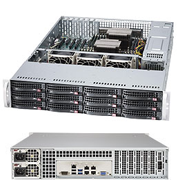 Super 6028R-E1CR12H, 2xE5-2600v4, Video,2x 10GB/X540,12x HS SAS3(LSI3108/Raid),IPMI,D4(2TB),2U/R920W