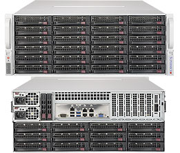Super 6048R-E1CR36H,2x E5-2600v4,Video,2x 10GB/X540,36x HS SAS3(LSI3108/Raid),IPMI,D4(2TB),4U/R1280W