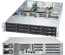 Super 6028R-TDWNR, 2x E5-2600v4,4xPCIe,Video,2xGB/i350,8x HS 3.5"+4x 2.5" NVMe,IPMI,D4(2TB),2U/R920W