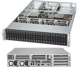 Super 2028U-TRTP+,2xE5-2600v4,Video, 2x 10GB/SFP+,24x HS 2.5" SATA3(C612)+R,IPMI,D4(3TB),2U/R1000W