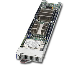Super MiroBlade MBi-6128R-T2X, 2x E5-2600v4 Node,2x 10GB/RJ45,2x 2.5" Int Bays,1x SATA DOM,D4(256GB)