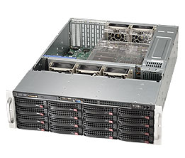 Supermicro SC836BE1C-R1K03, 3U RM, 16x HS SAS/SATA Bays, 1x SAS3(12Gb/s) Expander, R1000W(1+1)