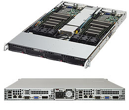 Super 6018TR-T, 2x Nodes, 2x E5-2600v4, Video, 2x GB/i350, 2x HS SATA3(C612)+R,IPMI,D4(1TB),1U/1000W