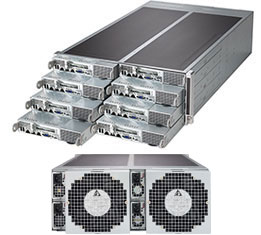 Super F618R3-FTL,8x Node,F I/O,2xE5-2600v4,Video,2x GB,2x Fixed SATA3(C612),IPMI,D4(1TB),4U/R1620W