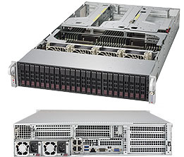 Super 2048U-RTR4, 4x E5-4600v3,Video, 4x GB LAN, 24x HS 2.5" SAS3(4x NVMe), IPMI, D4(3TB),2U/R1000W