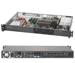 Super 5019S-L, E3-1200v5 or i3, Video, 2x GB/i210, 1x 3.5 or 2x 2.5" Int Bays, IPMI,D4(64GB),1U/200W