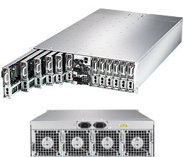 Super 5039MS-H12TRF,12x Nodes/E3-1200v5, Video, 2x GB Lan, 2x 3.5" HS Bays, IPMI, D4/64GB, 3U/R2000W