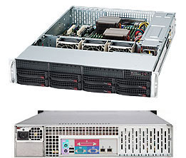 Supermicro SC825TQC-600LP, 2U RM, 8x HS SAS3(12Gb/s)+2x Fixed 3.5" Bays, 7x LP FL Slots600W