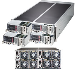 Super F628G3-FC0PT+, 4xNode,F I/O,3xGPU,2xE5-2600v4,Video,2x10GB,2x HS SAS3/LSI3008,D4(2TB),4U/R2KW