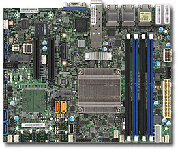 Supermicro X10SDV-TP8F, D1518/4C/8T, PCI-e, Video, 2x 10GB/SFP+ & 6x GB, 4x SATA3+R, IPMI, D4(128GB)