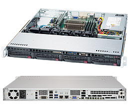 Super 5019S-MT, E3-1200v5 or i3, Video, 2x 10GB/X550, 4x HS SATA3 Bays+R, IPMI, D4(64GB), 1U/350W