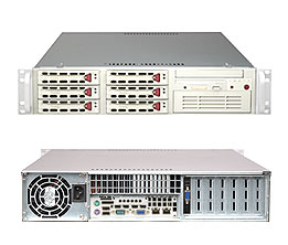 SuperServer 5025M-4, P4 LGA775, Video, 1x GB Lan, 6x HS SCSI, DDR2(8GB) 2U, 400W