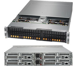 Super 2028BT-HNC0R+,4xNode,2xE5-2600v4,Video,SIOM,6xHS 2.5" SAS3(LSI3008)/NVMe,IPMI,D4(3T),2U/R2200W