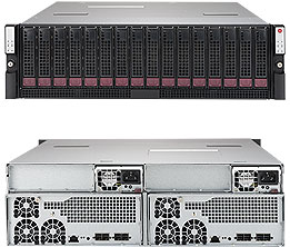Super 937R-E2CJB, 2x Nodes SBB JBOD, 16x HS 3.5" SAS3(12Gbps) via AOM-SAS3-937EL-JB, IPMI, 3U/R1200W