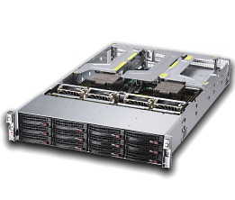 Super 2023US-TR4, 2x AMD 7000, Video, 4x GB/i350, 12x HS SATA Bays,IPMI,DDR4(4TB),2U RM,R1600W(1+1)