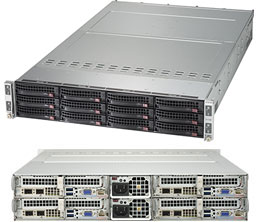 Super 6029TP-HC1R, 4xNodes, 2x LGA3657, Video, 1x SIOM, 3x HS SAS3(3108)+R, IPMI, D4(2TB), 2U/R2200W