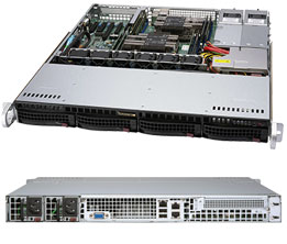 Super 6019P-MTR, 2x LGA3647, Video, 2x 1GB/88E1512, 4x HS SATA3(C621)+R Bays,IPMI,DDR4(1TB),1U/R600W