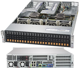 Super 2029U-TN24R4T,2x LGA3647,Video,4x 10GB/X550,24xHS 2.5" NVMe/SATA3/2xM.2,IPMI,D4(3TB),2U/R1600W