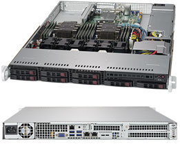 Super 1029P-WT, 2x LGA3647, 4x PCIe,Video,2x1GB/X722,8x HS 2.5" SATA3(C622)+R,IPMI,D4(1.5TB),1U/600W