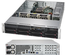 Super 5029P-WTR, 1x LGA3647, 5x PCIe,Video,2x 10GB/X772+,8x HS SATA3(C622)+R,IPMI,D4(768GB),2U/R500W
