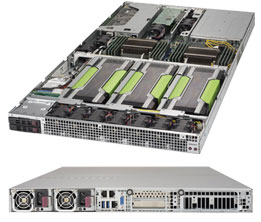 Super 1029GQ-TRT, 2x LGA3647,4x GPUs, Video,2x 10GB/X550,2x HS 2.5" SATA3+R,IPMI,D4(1.5TB),1U/R2000W