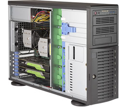 Super 7039A-T, 2x LGA3647, 6x PCIe,7.1 HD Audio, 2x 1GB/C621,8x HS SATA3(C621)+R,D4(2TB),Tower/1200W