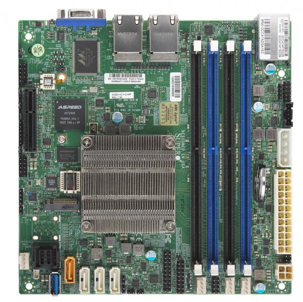 Supermicro A2SDi-4C-HLN4F, Atom-C3558(4-Core), Video, 4x GB/C3000, 8x SATA3 via SoC, DDR4(256GB)