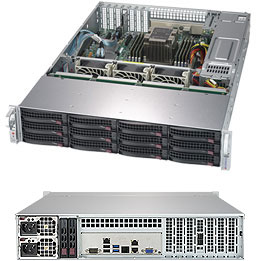 Super 5029P-E1CTR12L, 1x LGA3647, Video, 2x 10GB/X557,12xHS SAS3(3008/IT Mode),IPMI,D4(1TB),2U/R800W