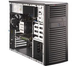 Super 5039A-i, C422/LGA2066, Video, HD Audio, 2x GB Lan,4x 3.5" Bay+M.2, DDR4/512GB,Mid-Tower, 900W