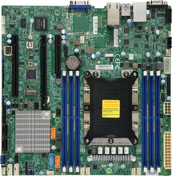 Super X11SPM-F, 1x LGA3647, 3x PCI-e, VGA, 2x 1GB/88E1512, 12x SATA3(C622)+R/M.2, IPMI, DDR4(768GB)