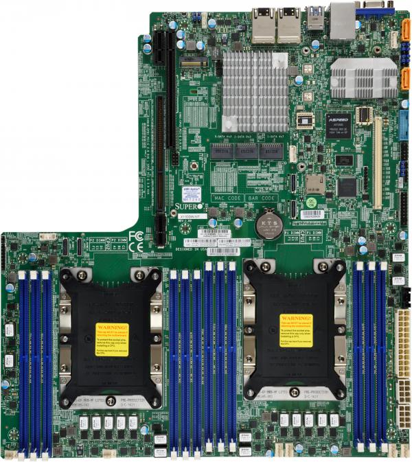 Super X11DDW-NT, 2x LGA3647, WIO/PCIe3(x32), Video, 2x 10GB/C622, 14x SATA3(C622)+R,IPMI,DDR4(1.5TB)