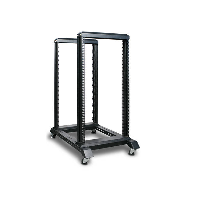 iStarUSA CLAYTEK WO22AB-PD10 22U 4 Post Open Frame Rack w/ 10 Outlet Overload Protection PDU