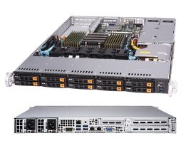 Super 1113S-WN10RT, 1x AMD 7000,Video,2x 10GB/BCM57416,10x HS 2.5" U.2 NVMe,IPMI,D4(2TB),1U RM,R750W