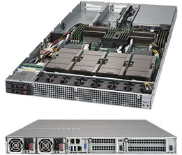 Super 1028GQ-TVRT, 2x E5-2600v4,4x GPU Slots,Video,2x10G/X540,2xHS+2x 2.5" Bays,IPMI,D4(1TB),1U/R2KW