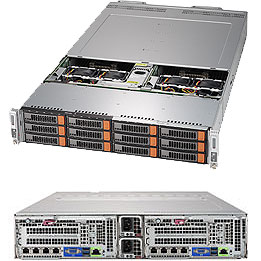 Super 6029BT-DNC0R,2xNodes,2xLGA3657,Video,1xSIOM,6 or 3+3 HS NVMe/SAS3(3008),IPMI,D4(3TB),2U/R2200W