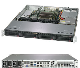 Super 5019C-MR,E-2100/i3(LGA1151),Video,2x 1GB/i210,4x HS SATA3(C246)+R Bays,IPMI,D4(128GB),1U/R400W